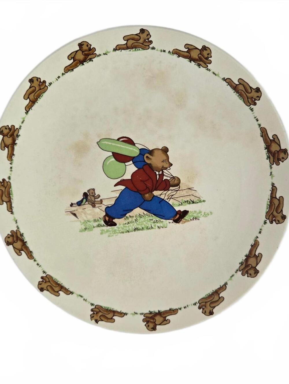 Teddy Bear / Vintage / SylvaC ware / Child's Dish Set / Made in UK - Picture 7 of 8